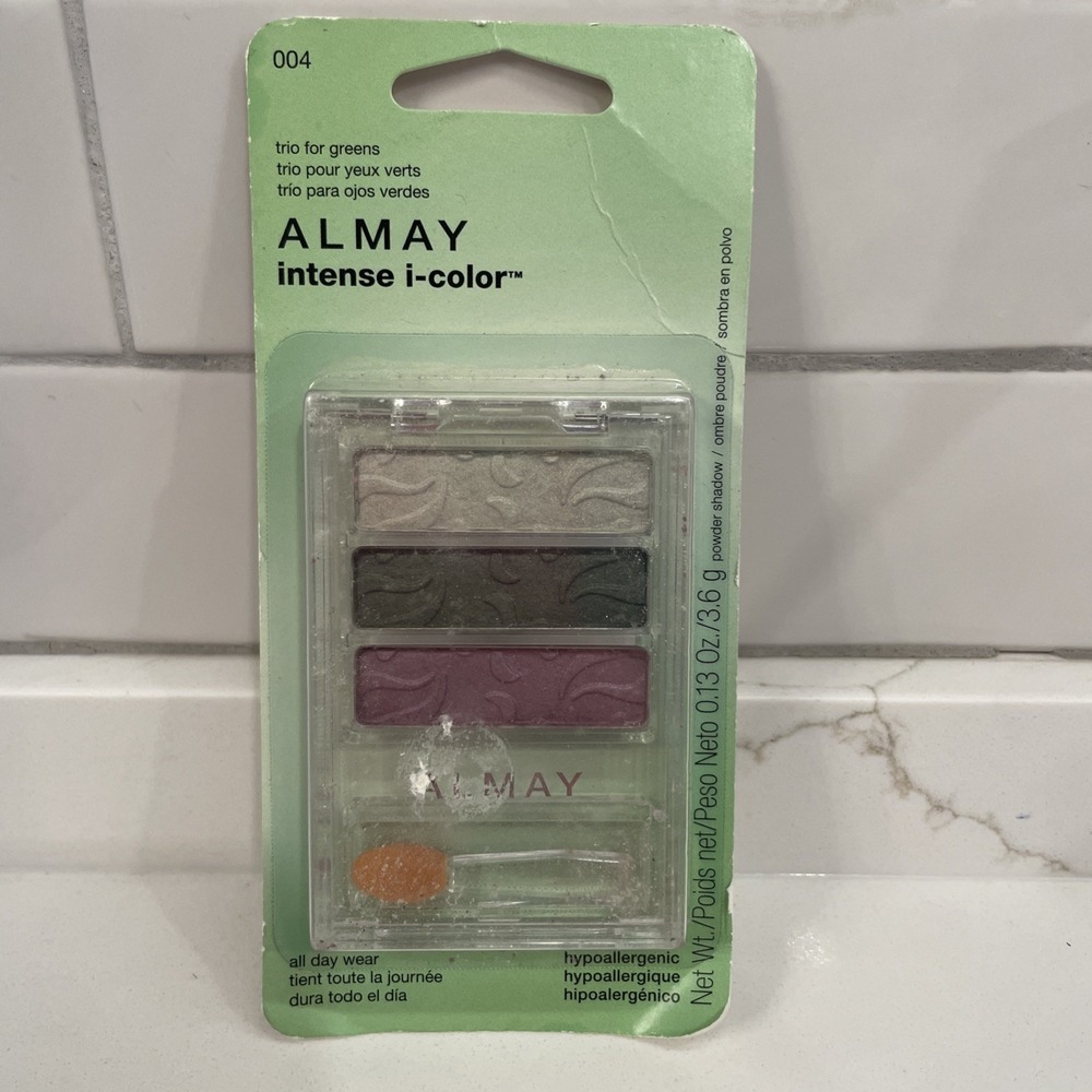 Almay Intense i-Color Trio for Greens 004 Eyeshadow Powder Sealed READ